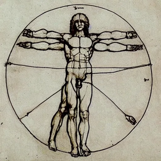 Image similar to Vitruvian Man Drawing by Leonardo da Vinci