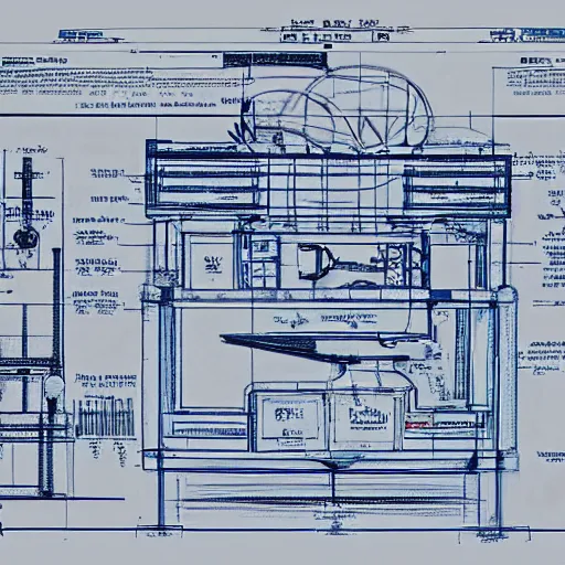 Image similar to blueprint of a time machine