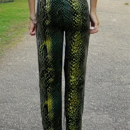 Image similar to trousers snake, pants, beautiful, reptilian,