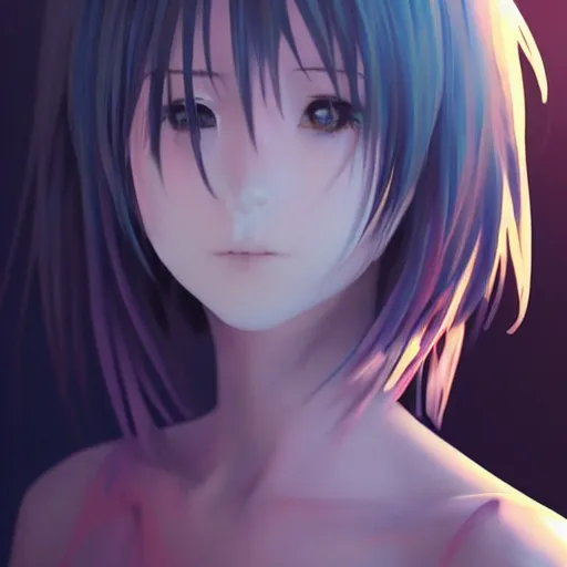 Image similar to photorealistic dramatic liquids anime people render, detailed face, colorful, atmosphere cinematic, by wlop, by ilyu kuvshinov, by makoto shinkai, soft shadows, concept art, super detailed, octane render, vfx, houdini, 8 k, super realistic, ufotable studio art style, global illumination, trending in pixiv, dramatic color