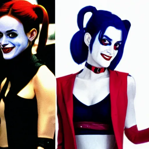 Image similar to Harley Quinn played by Winona Ryder