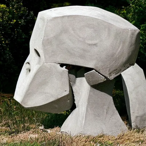 Prompt: SCP-173 is a sculpture constructed out of concrete. It is capable of moving at high speeds and will kill by either snapping at the base of the skull or strangulation. SCP-173 however, is incapable of moving when in direct line of sight of a person.