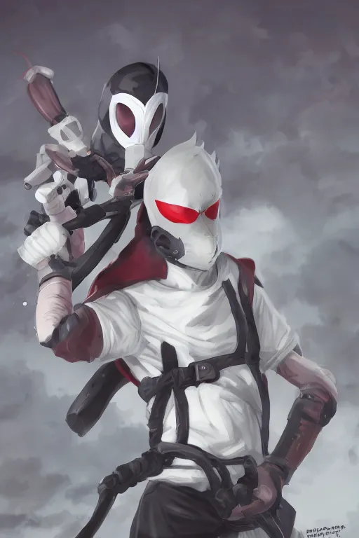 Prompt: anime guy wearing anbu mask with spider legs growing on his back, wlop, concept art, digital painting, trending on artstation, highly detailed, epic composition, 8 k uhd