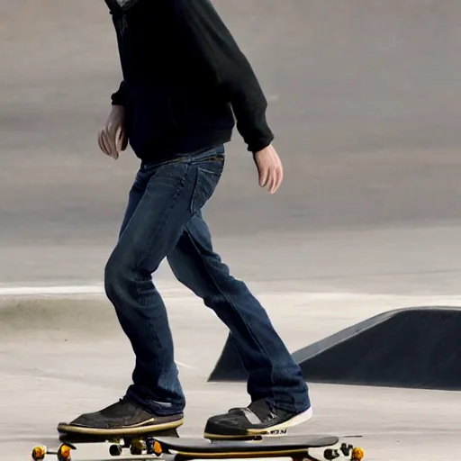 Image similar to jesse eisenberg, at a skatepark