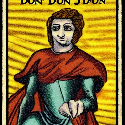 Image similar to tarot card of don giovanni