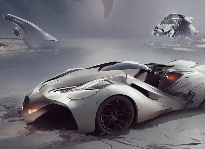 Image similar to a beautiful concept design of a supercar converted into offroad sport. car design by cory loftis, fenghua zhong, ryohei hase, ismail inceoglu and ruan jia, henrik fisker and bruce kaiser and scott robertson and dmitry mazurkevich and doruk erdem and jon sibal, volumetric light.