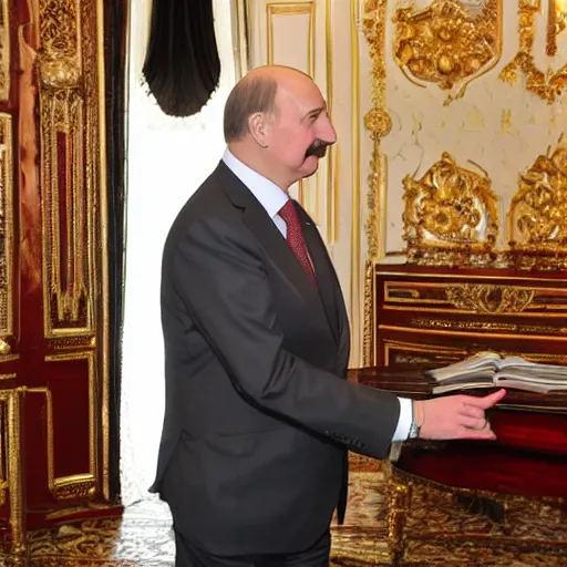 Prompt: Alexander Lukashenko with drip