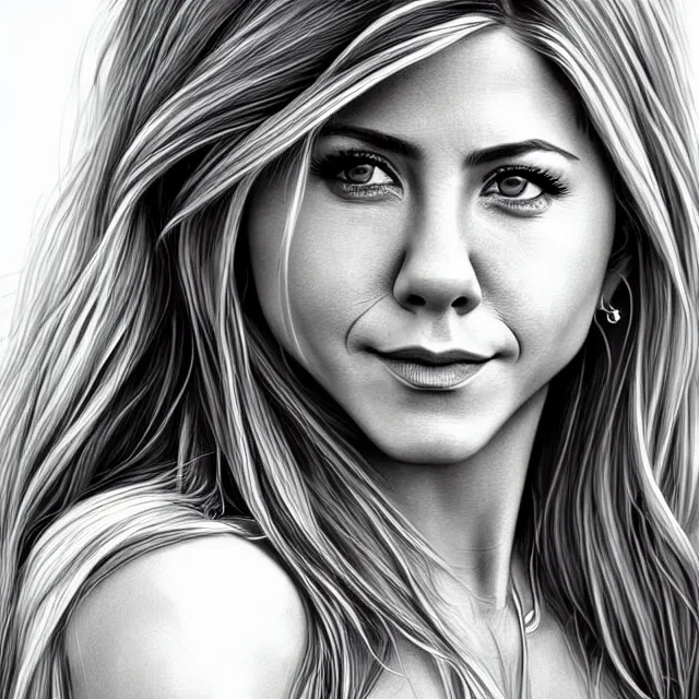 Prompt: aniston, highly detailed, 4 k, hdr, smooth, sharp focus, high resolution, award - winning photo, artgerm, photorealistic