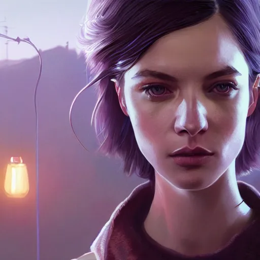 Image similar to highly detailed portrait, supermodel, in gta v, stephen bliss, unreal engine, fantasy art by greg rutkowski, loish, rhads, ferdinand knab, makoto shinkai and lois van baarle, ilya kuvshinov, rossdraws, tom bagshaw, global illumination, radiant light, detailed and intricate environment