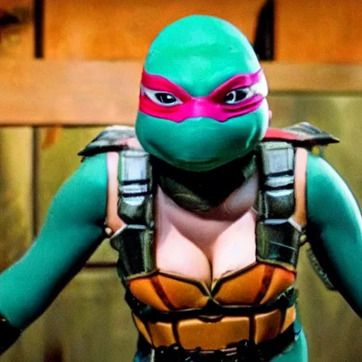 Prompt: female Ninja Turtle