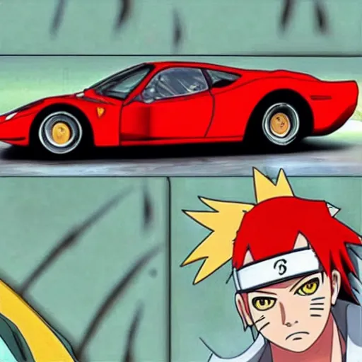 Image similar to ferrari in naruto shippuden