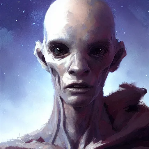 Image similar to a portrait of an alien by greg rutkowski