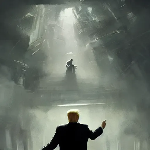 Image similar to donald trump, dramatic lighting, cinematic, establishing shot, extremly high detail, photorealistic, cinematic lighting, artstation, style by greg rutkowski