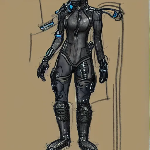 Image similar to cyberpunk cat in suit sketch side view full body - s 2 7 6 0 0 0 3 1 5 9