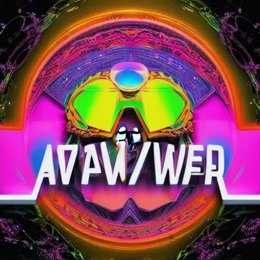 Image similar to a and w vaporwave logo, colorful, digital art, cosmic, 3 d high definition, trending on art station, photorealistic, high resolution, 8 k, octane, hyper detailed, insane details, intricate, elite, ornate, elegant trend, highly detailed and intricate, sharp focus, photography, unreal engine