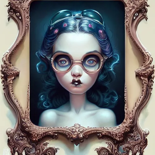 Image similar to Lofi surprise portrait Pixar style by Joe Fenton and Stanley Artgerm and Tom Bagshaw and Tim Burton