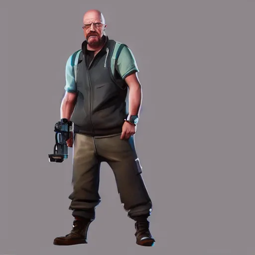 Image similar to walter white as a fortnite skin by greg rutkowski