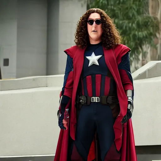 Prompt: weird al in the avengers