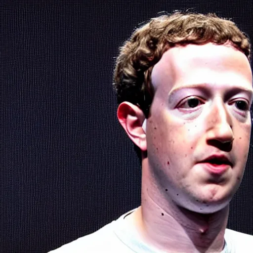 Image similar to horror portrait of mark zuckerberg, terrifying, high detail, hyperreal