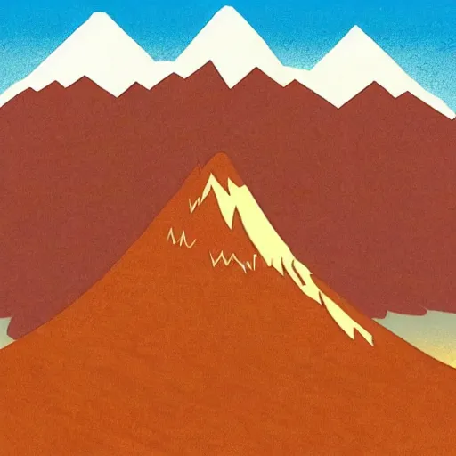 Image similar to A mountain, in the style of Avatar: The Last Airbender