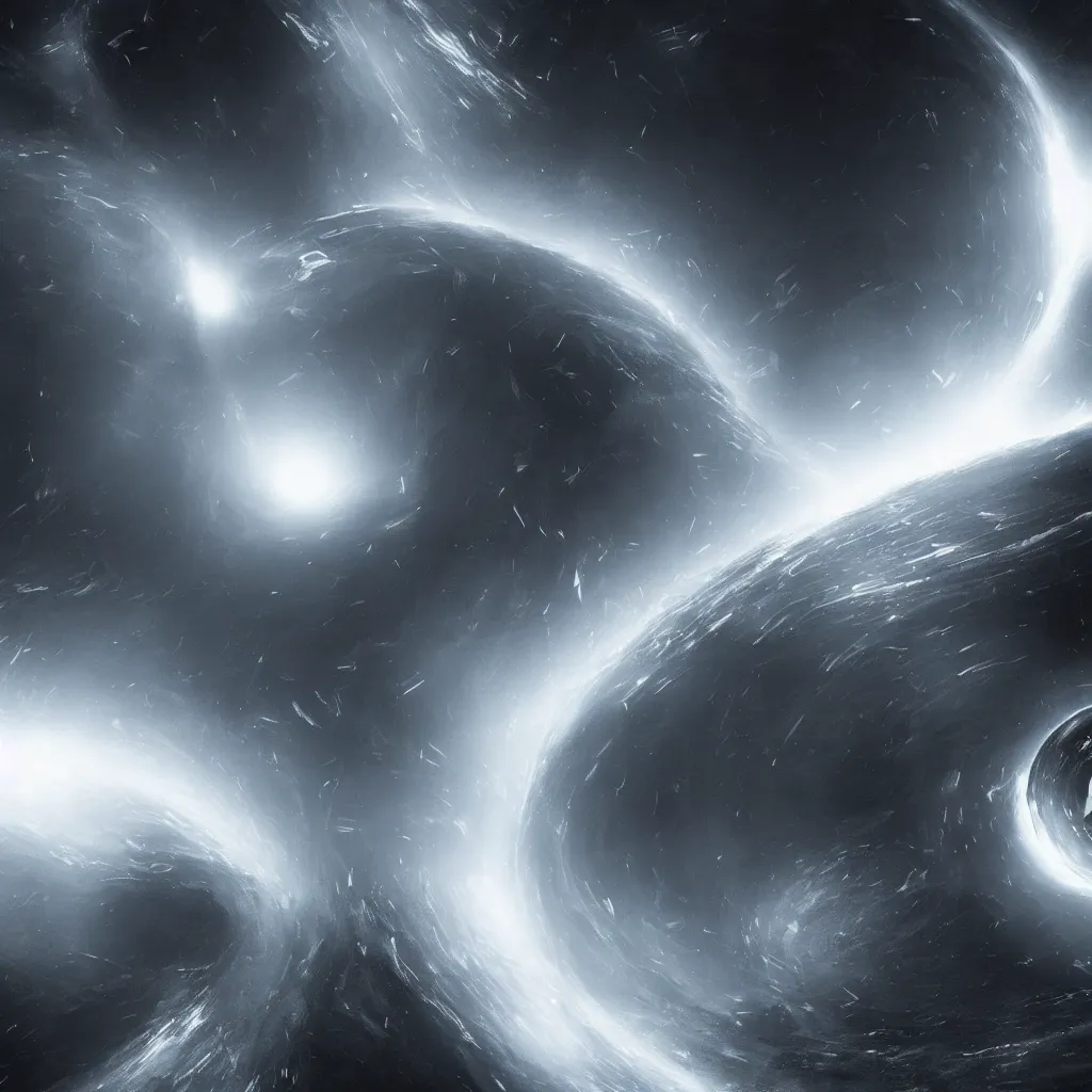 Image similar to a chaos void with infinite possibilities of unknown origin in the great void of space, sci - fi, black hole, photo realistic, unreal engine 5,