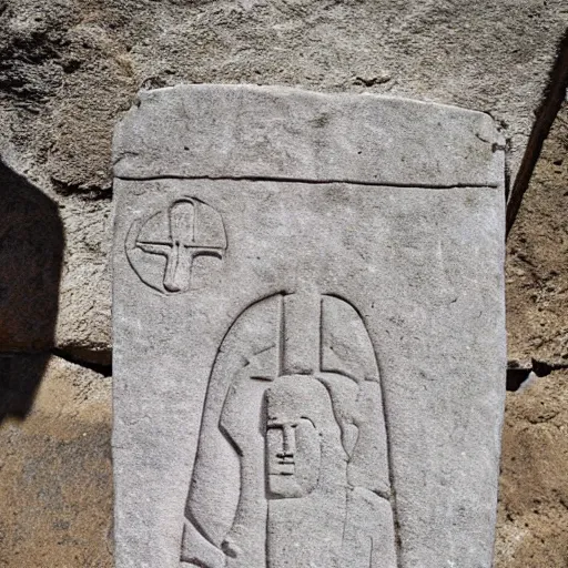 Image similar to ancient stone carving of a mobile phone