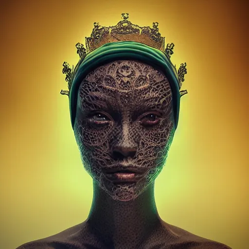 Image similar to queen of mutants, 4 k, intricate, jaw dropping, gorgeous, surreal, octane render