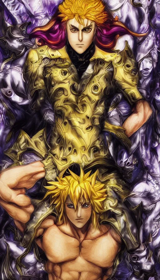 Portrait of Dio Brando from Jojo's Bizarre Adventure, Stable Diffusion