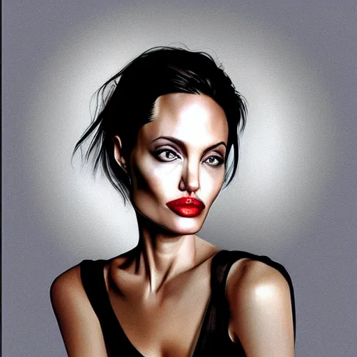 Image similar to angelina jolie, photorealistic