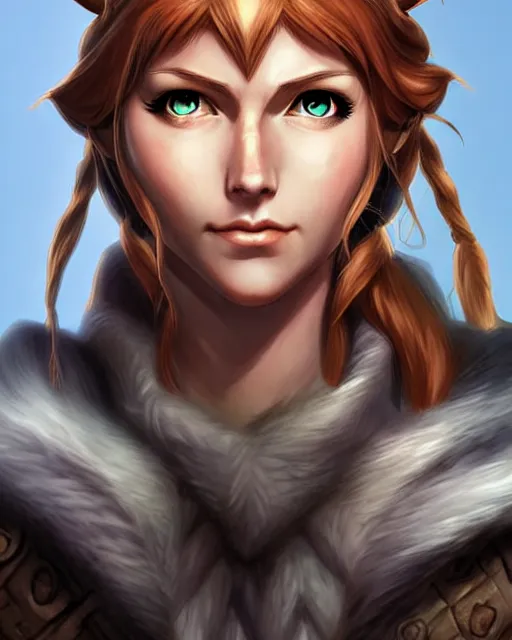 Image similar to Aela the Huntress from Skyrim || cute-fine-face, pretty face, realistic shaded Perfect face, fine details. Anime. realistic shaded lighting poster by Sakimichan and Artgerm, professional manga illustrator