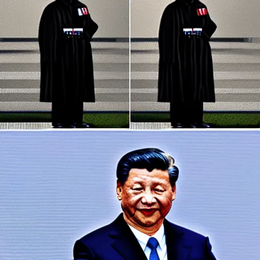 Image similar to Xi Jinping as Darth Vader