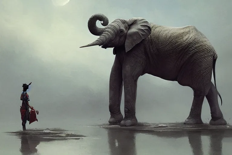 Prompt: 🐘, Greg rutkowski, Trending artstation, cinematográfica, digital Art