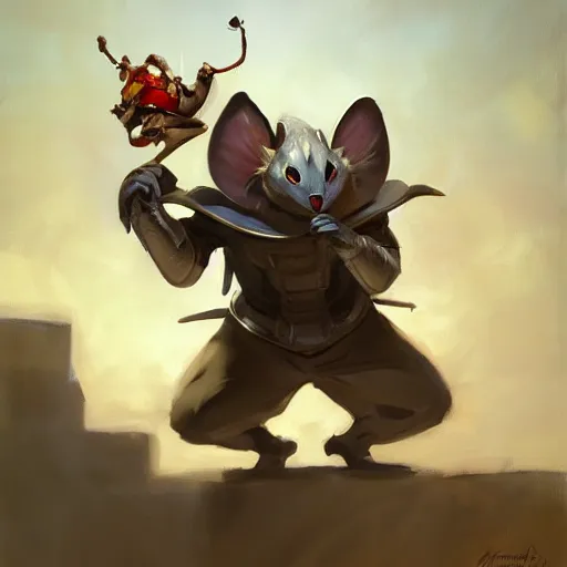 Image similar to greg manchess portrait painting of partially armored doormouse from alice in wonderland as overwatch character, medium shot, asymmetrical, profile picture, organic painting, sunny day, matte painting, bold shapes, hard edges, street art, trending on artstation, by huang guangjian, gil elvgren, ruan jia, randy vargas, greg rutkowski