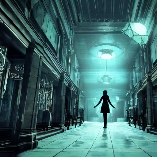 Image similar to elizabeth'bioshock'realistic photo, cinematic scene