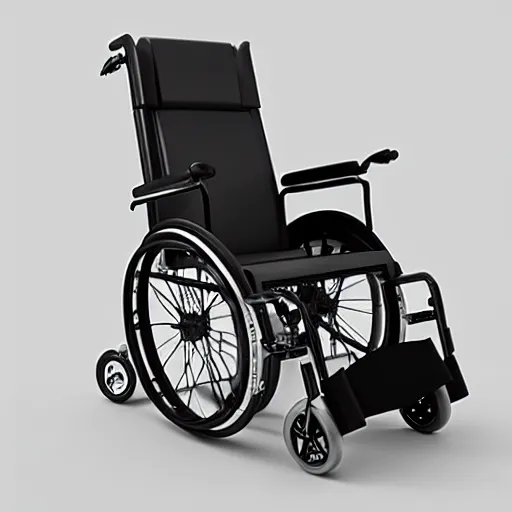 Image similar to a 3d render of a surreal wheelchair, ultra detailed, realism, 8k, octane render, unreal engine