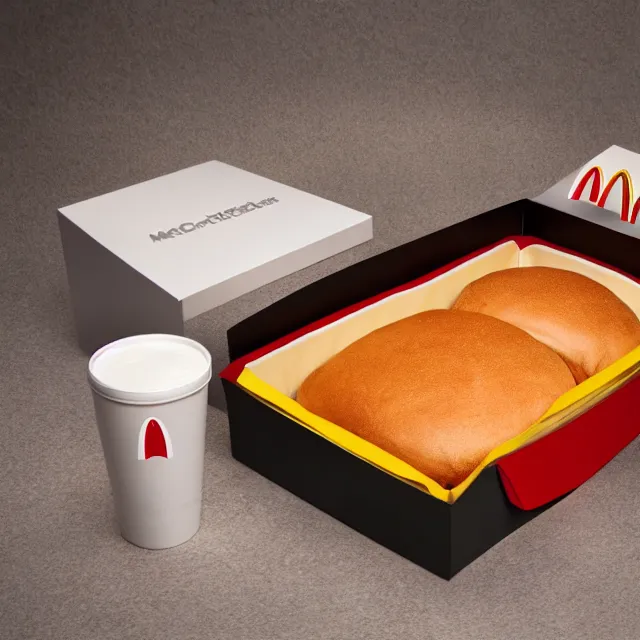 Prompt: mcdonalds mccasket, product advertisement, studio photography