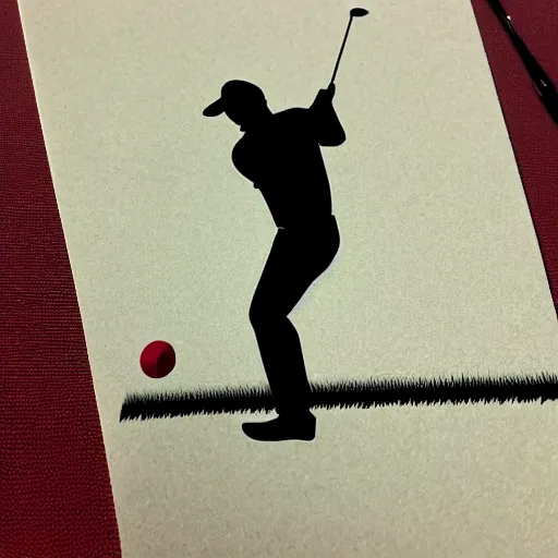 Image similar to die cut sticker of golf player