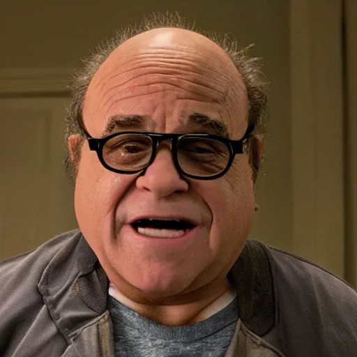 Image similar to A still of Danny Devito in Stranger Things