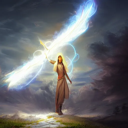 Prompt: Lightbringer, digital art, 4k