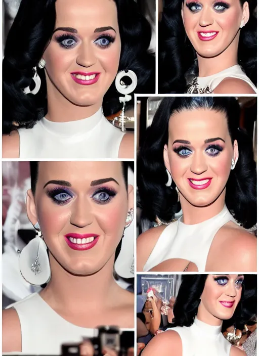 Image similar to smooth, 4 k hdr, 3 5 mm papparazzi photography of katy perry pregnant in a white dress, highly detailed, symmetrical face, fine details, beautiful eyes