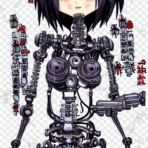 manga robot!! Anime girl tattoo, cyborg girl, | Stable |