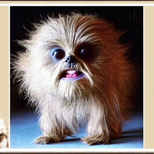 Prompt: Chewbaca as a baby with big eyes