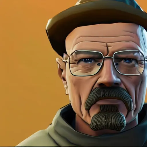 Prompt: Walter White in Fortnite hyper realistic 4K quality