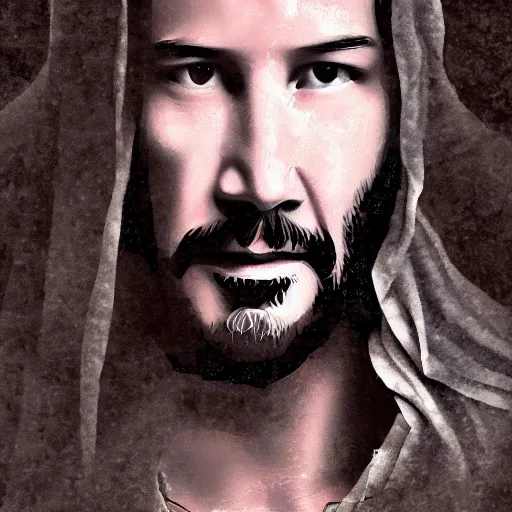 Image similar to Keanu reeves As Jesus Christ digital art