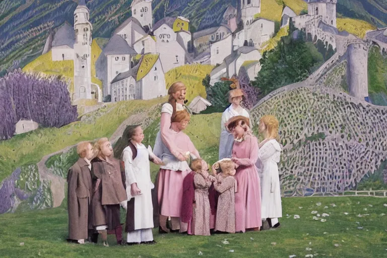 Prompt: still image from the sound of music by lucile hadzihalilovic, ultra detailed, finely detailed