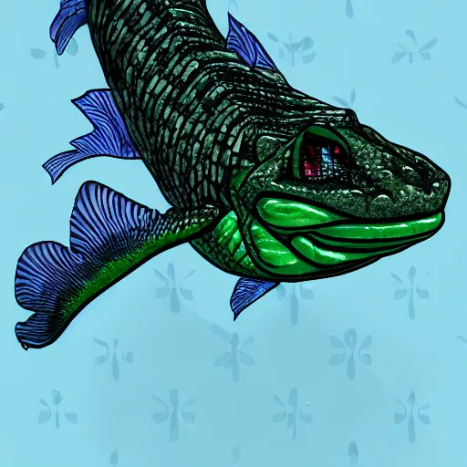 Prompt: close up game texture of scale reptile dragon fish