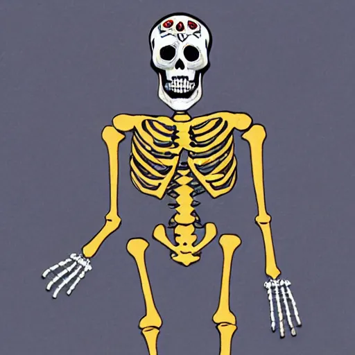 Image similar to day of the dead style skeleton