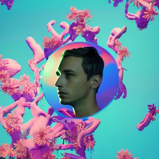 Image similar to flume album cover art, 4 k render, jnathan zawada