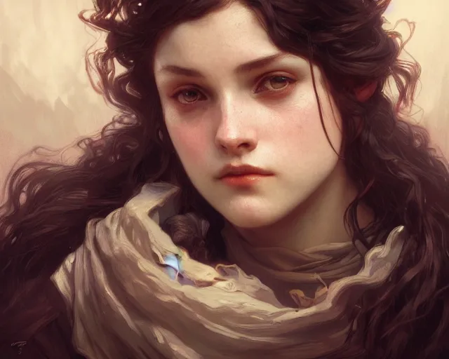 Image similar to photography of gustave courbet, deep focus, d & d, fantasy, intricate, elegant, highly detailed, digital painting, artstation, concept art, matte, sharp focus, illustration, hearthstone, art by artgerm and greg rutkowski and alphonse mucha