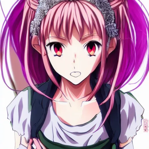 Image similar to full body Portrait in Koyoharu Gotouge animation style Anime Character that looks like Mitsuri Kanroji, Pink hair with green highlights on the end, young attractive female, large anime eyes, symmetrical features, beauty marks on each cheek,